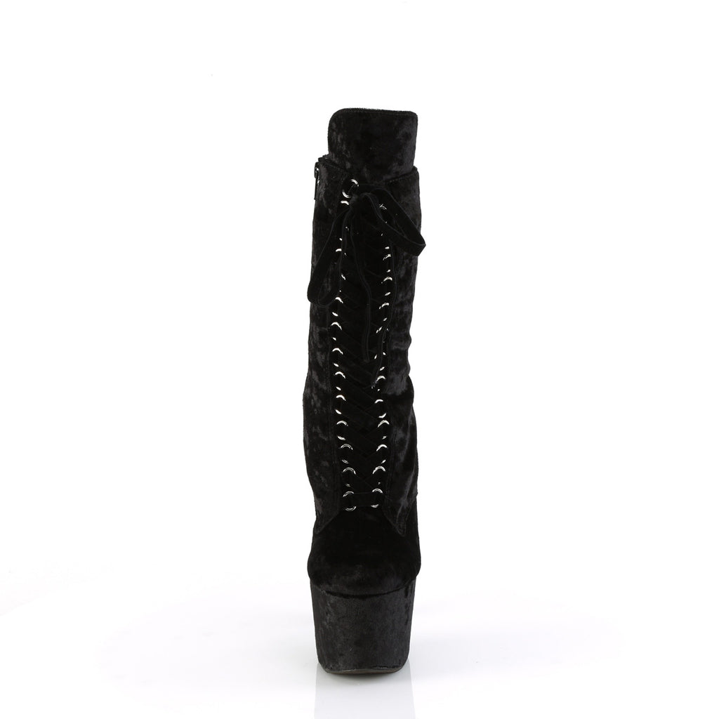 ADORE-1045VEL - Black Velvet Boots