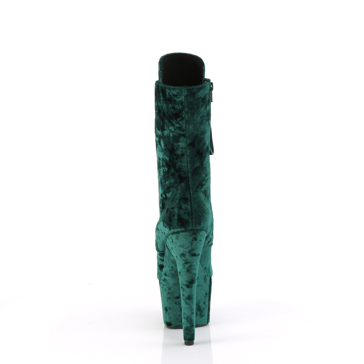ADORE-1045VEL - Emerald Green Velvet Boots w/ Matching Protectors