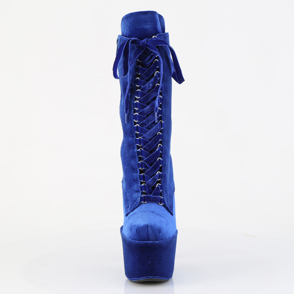 ADORE-1045VEL - Navy Blue Velvet Boots