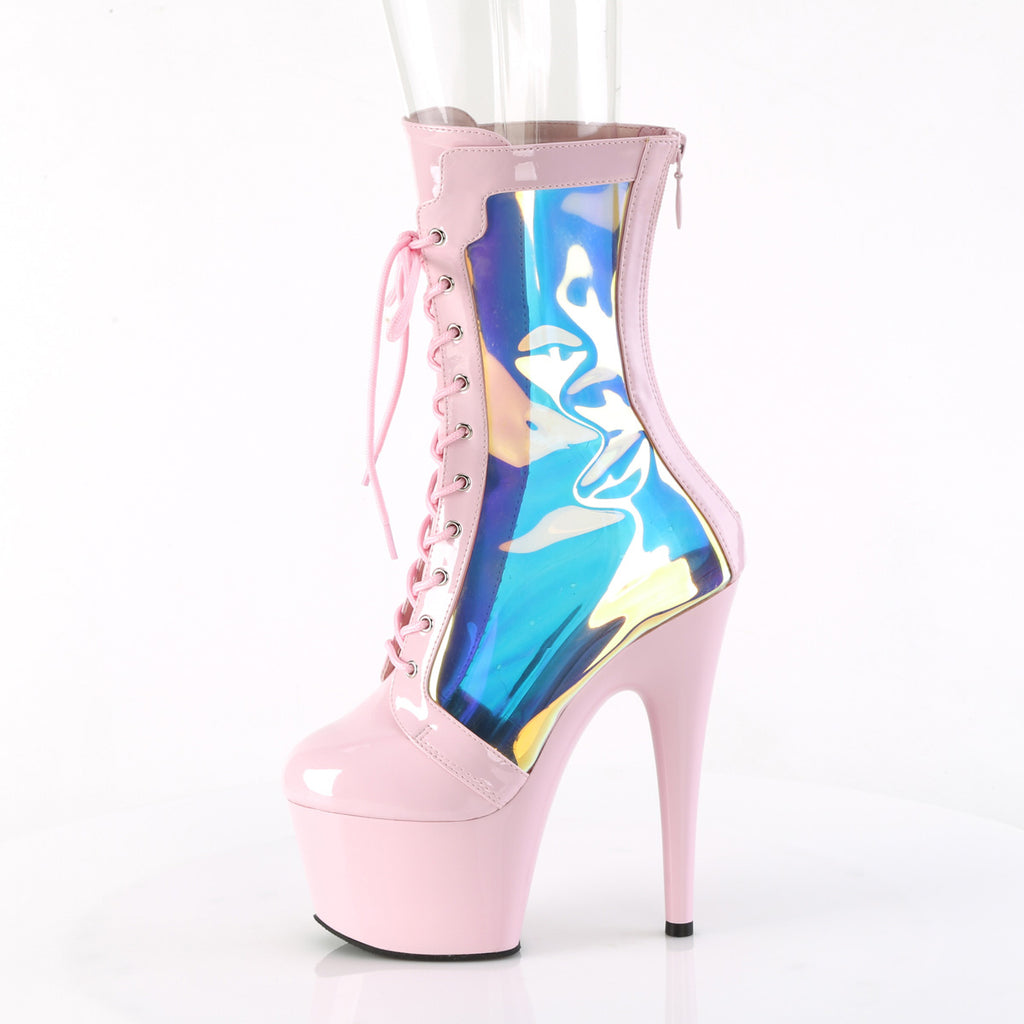 ADORE-1047 - Baby Pink Patent-Holo Boots