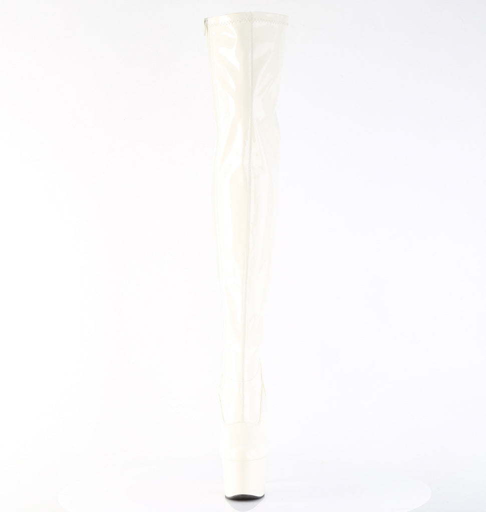 ADORE-3000 - Off-White Patent Boots
