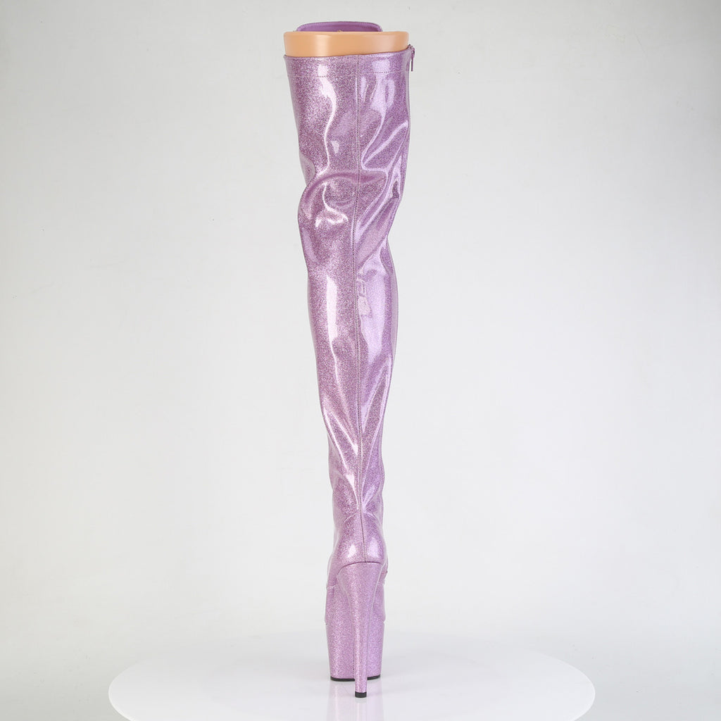 ADORE-3020GP - Lilac Glitter Patent Thigh Boots