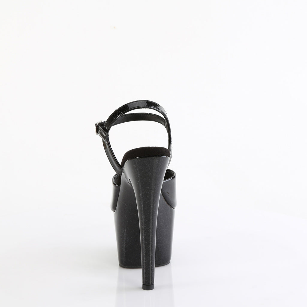 ADORE-709GP - Black Glitter Patent Heels