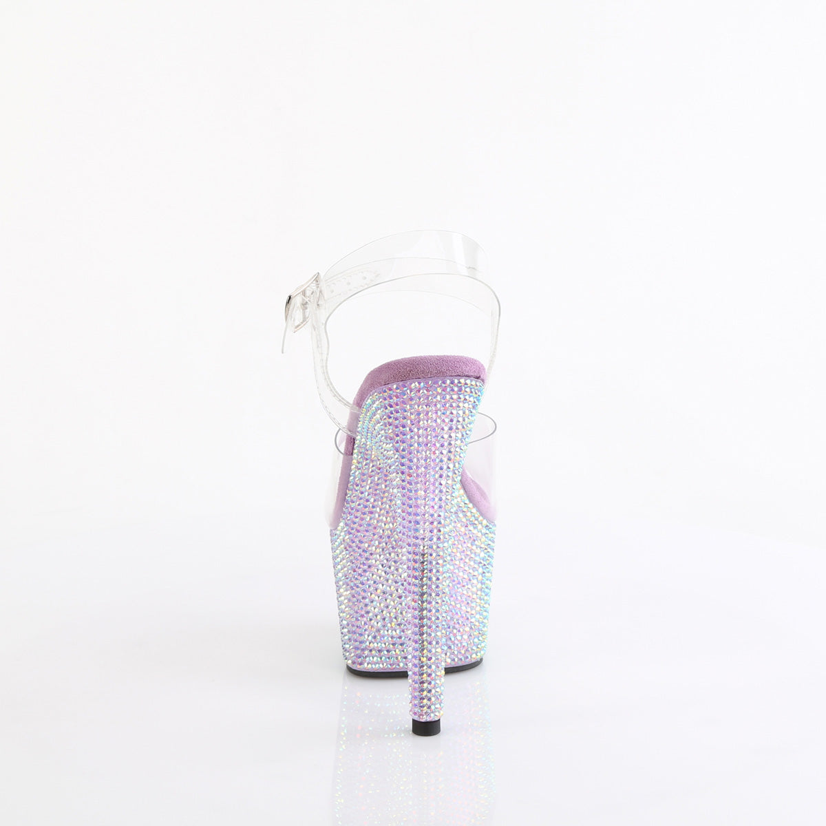 BEJEWELED-708RRS - Clear / Lavender Rhinestone Heels