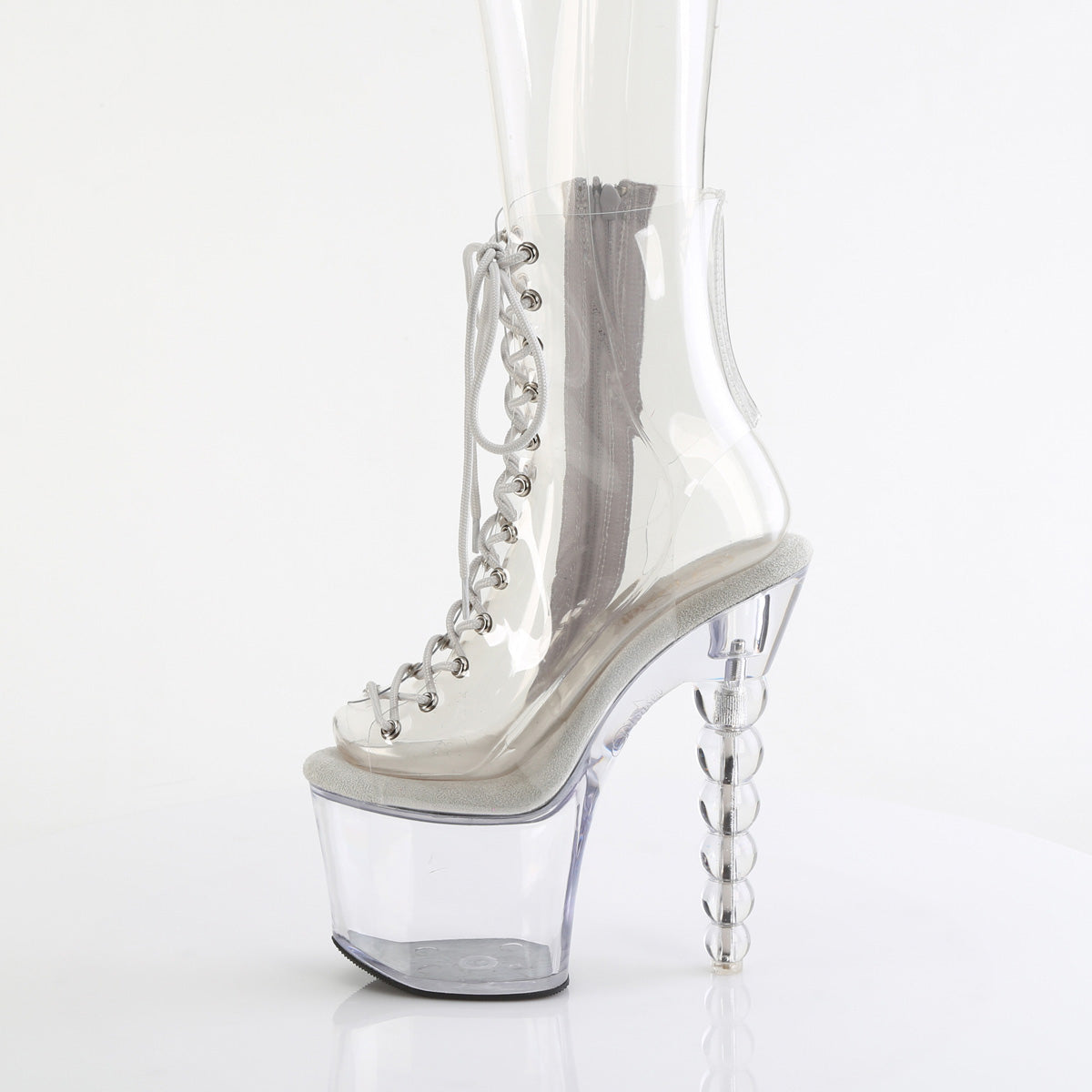 BLISS-1016C - Clear Ankle Boots
