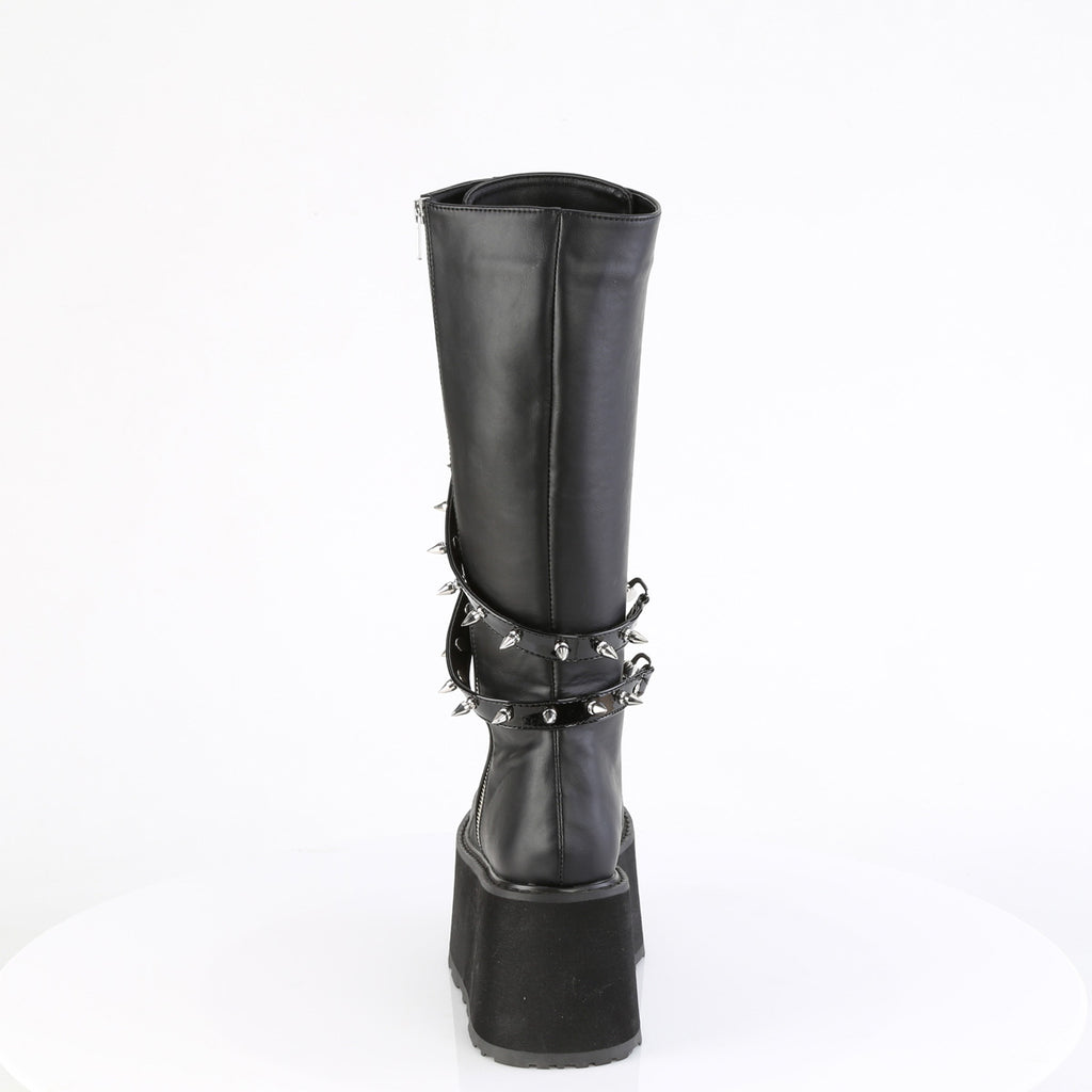 DAMNED-220 - Black Vegan Leather Boots