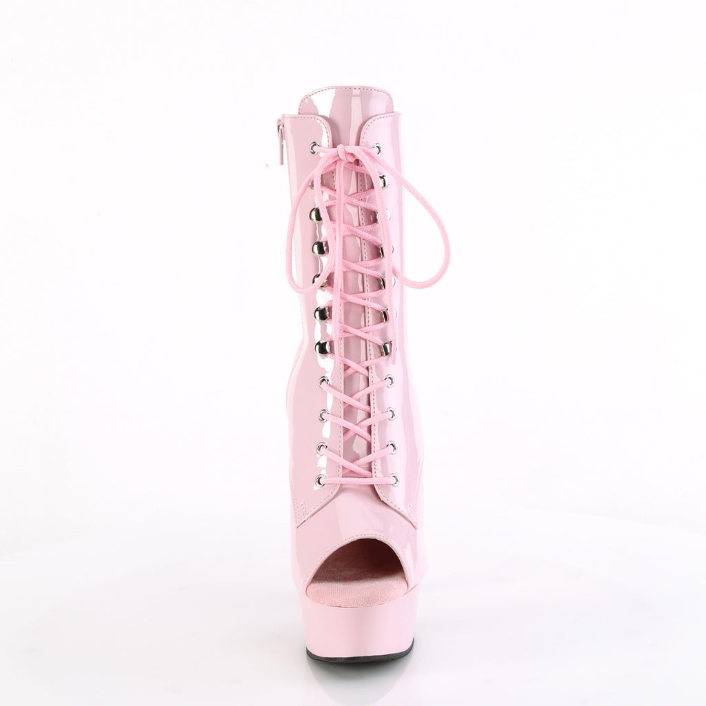 DELIGHT-1021 - Baby Pink Patent Boots