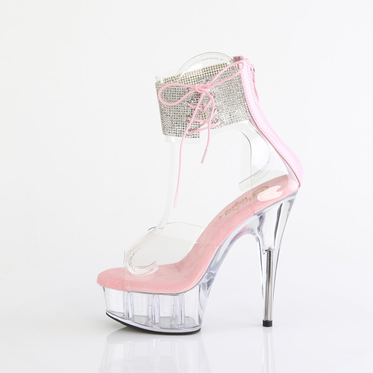 DELIGHT-624RS - Clear-Baby Pink/Clear Heels