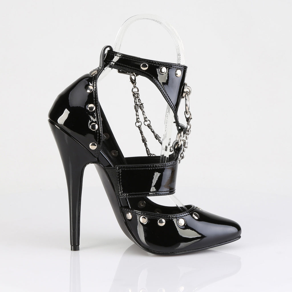 DOMINA-118 - Black Patent Heels