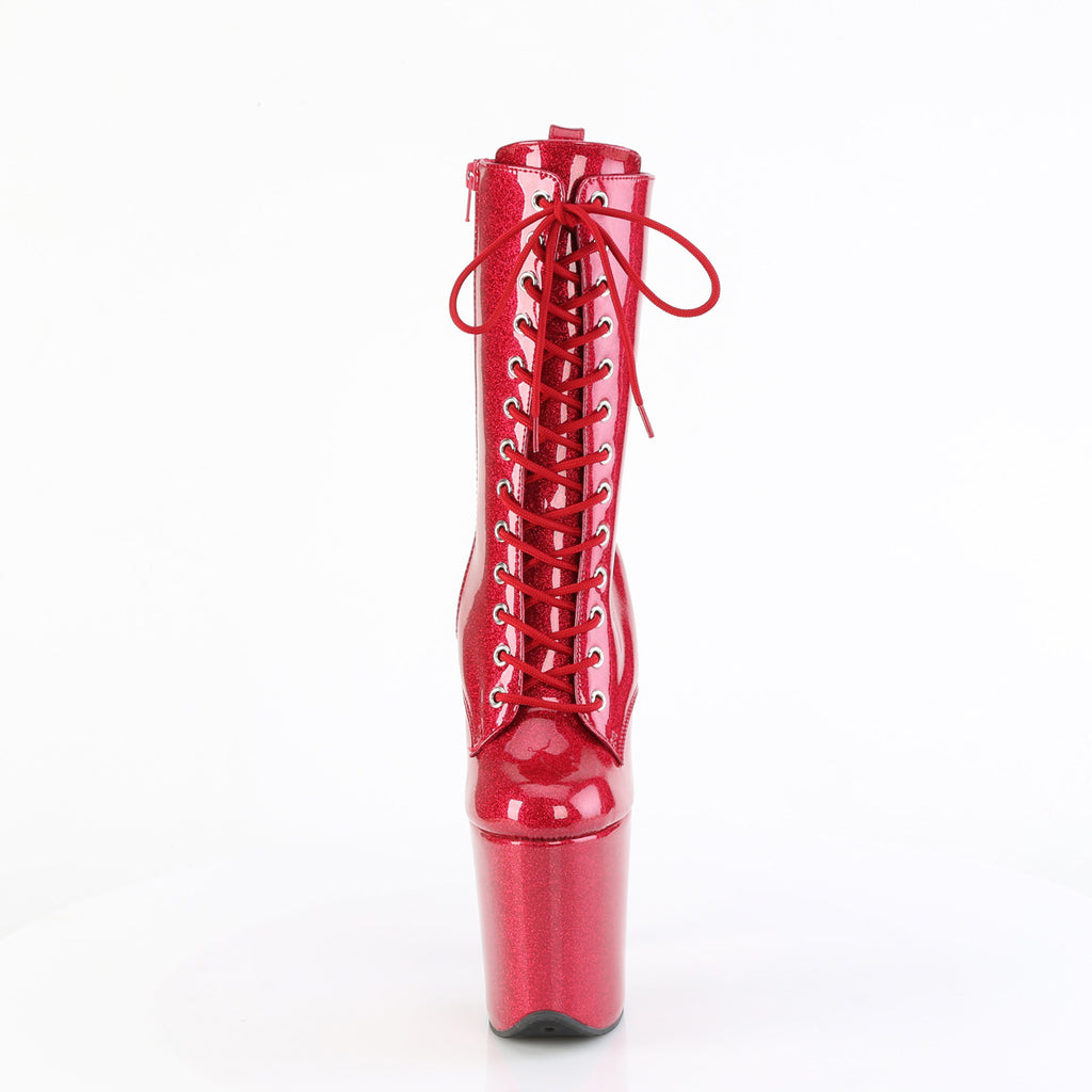 FLAMINGO-1040GP - Fuchsia Glitter Patent Ankle Boots