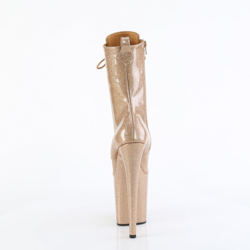 FLAMINGO-1040GP - Gold Glitter Patent Anke Boots
