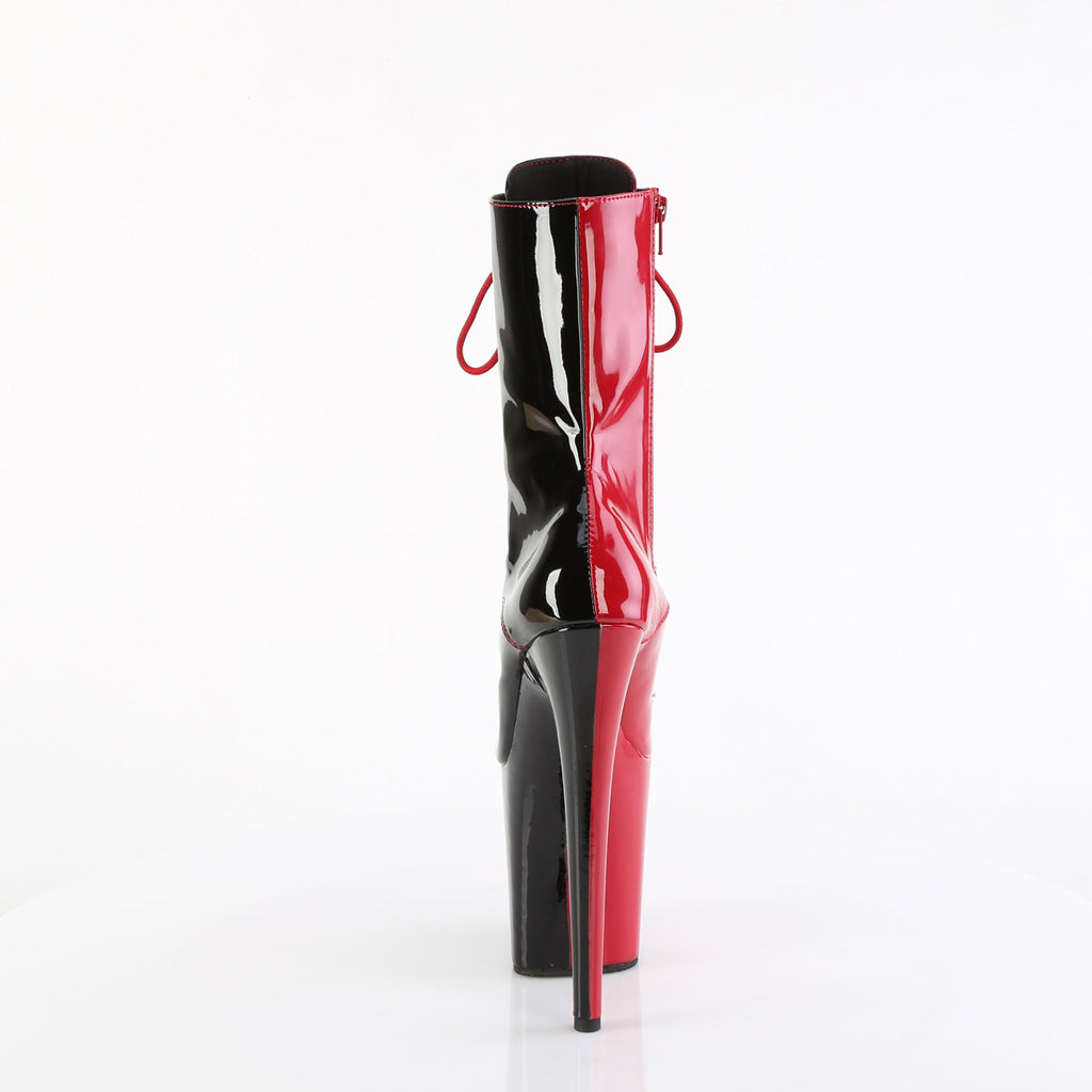 FLAMINGO-1040TT - Red-Black Patent Boots