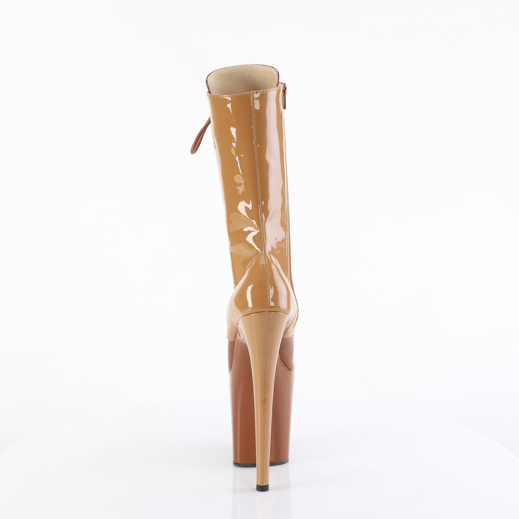 FLAMINGO-1054DC - Toffee-Caramel Patent Boots