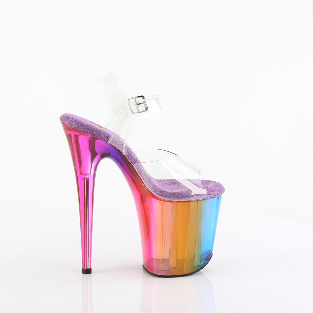 FLAMINGO-808RMT - Clear/Rainbow Misty Tinted Heels