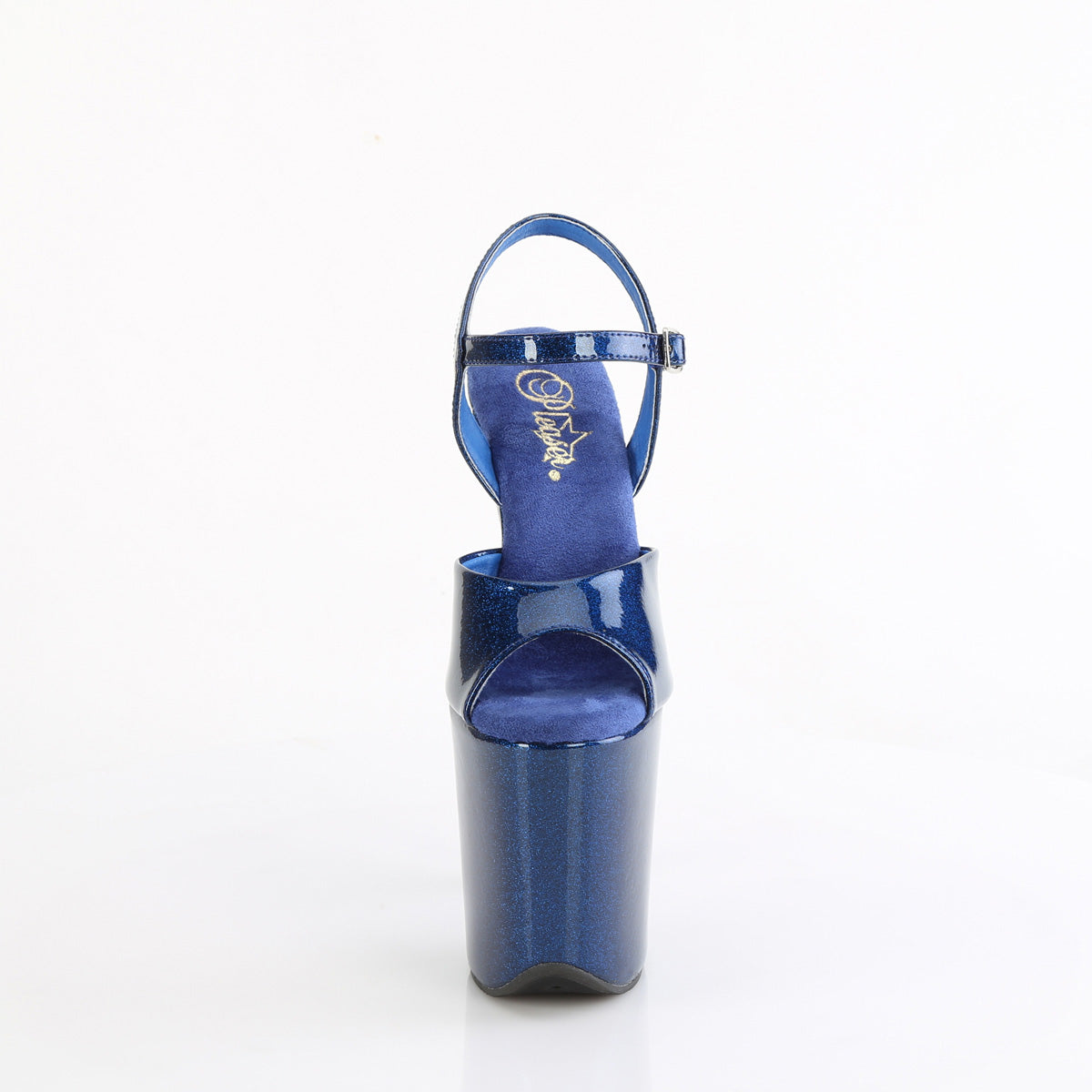 FLAMINGO-809GP - Navy Blue Glitter Patent Heels