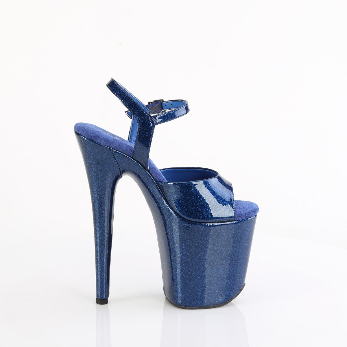 FLAMINGO-809GP - Navy Blue Glitter Patent Heels