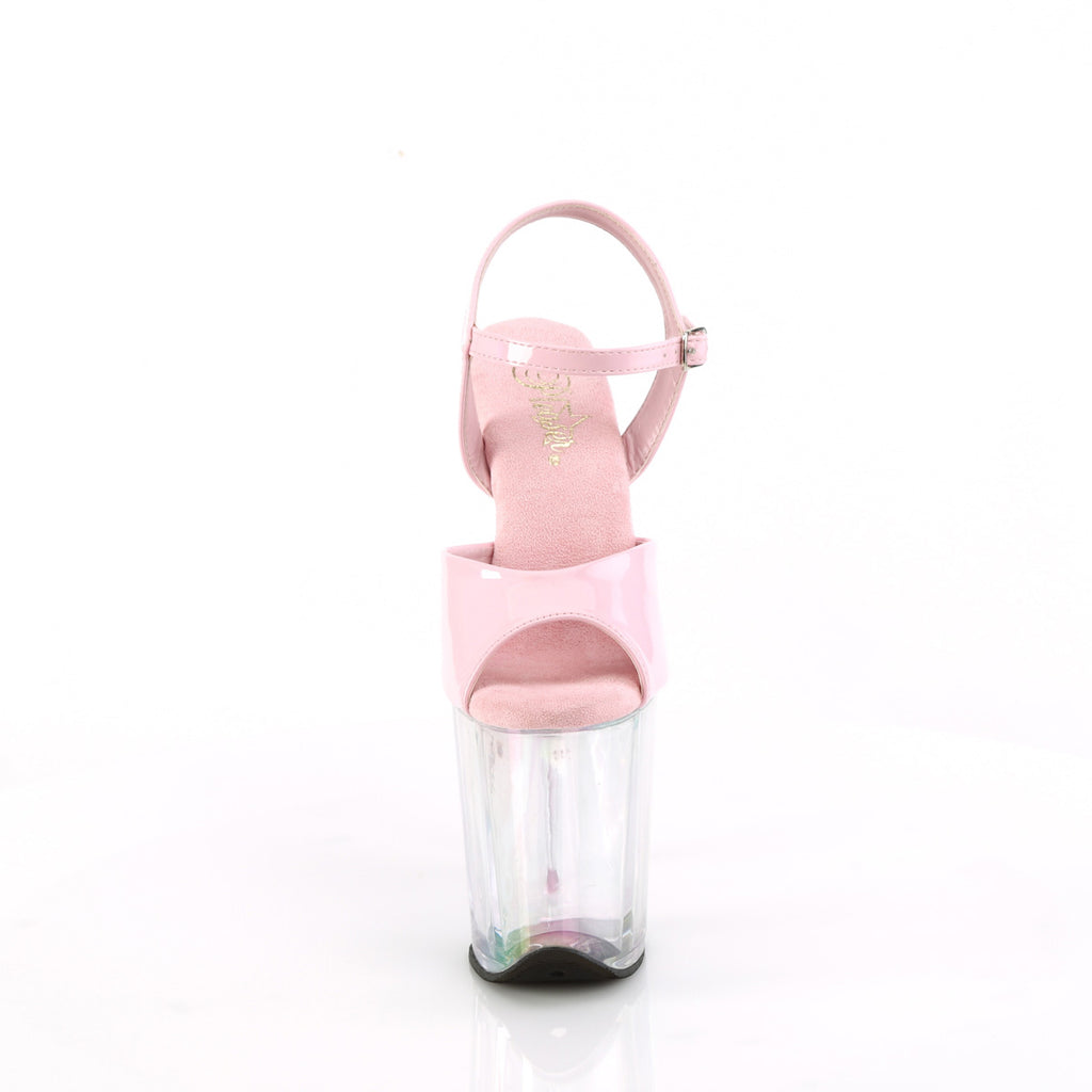 FLAMINGO-809HT - Baby Pink Holo Patent/Holo Tinted Heels
