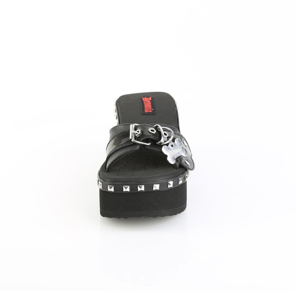 DEMONIA FUNN-28 - Black Smoke TPU Sandals