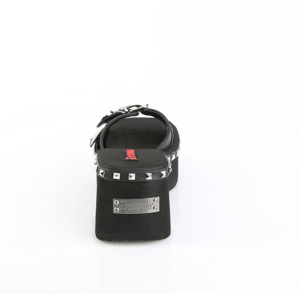 DEMONIA FUNN-28 - Black Smoke TPU Sandals