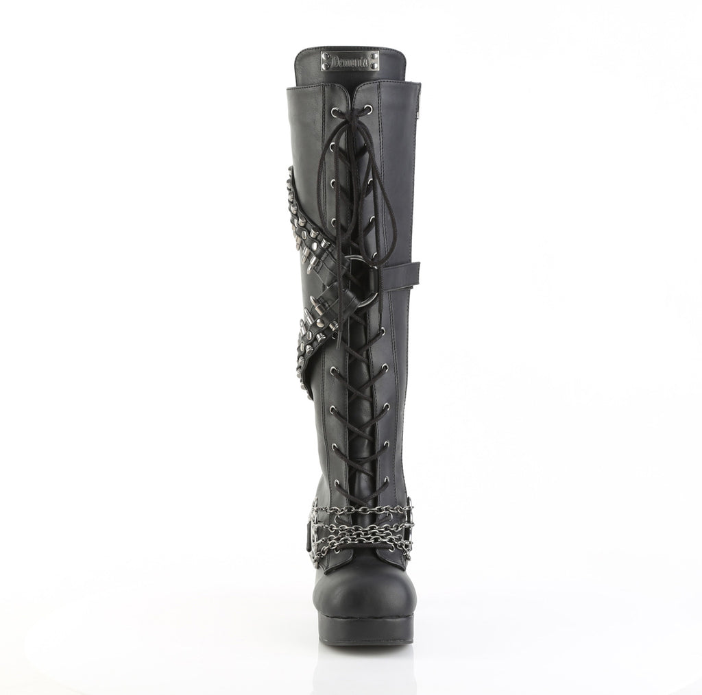 DEMONIA GOTHIKA-108 - Black Vegan Leather Boots