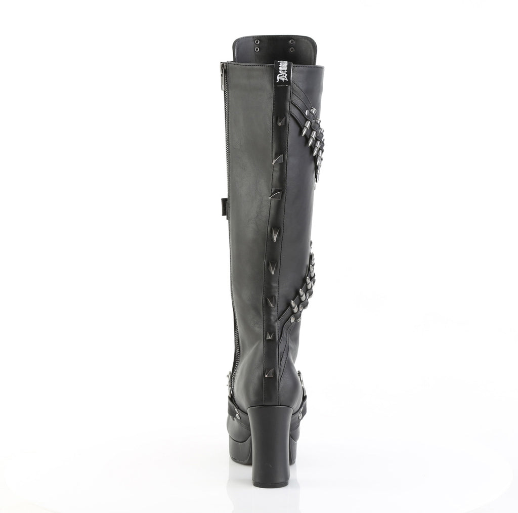 DEMONIA GOTHIKA-108 - Black Vegan Leather Boots