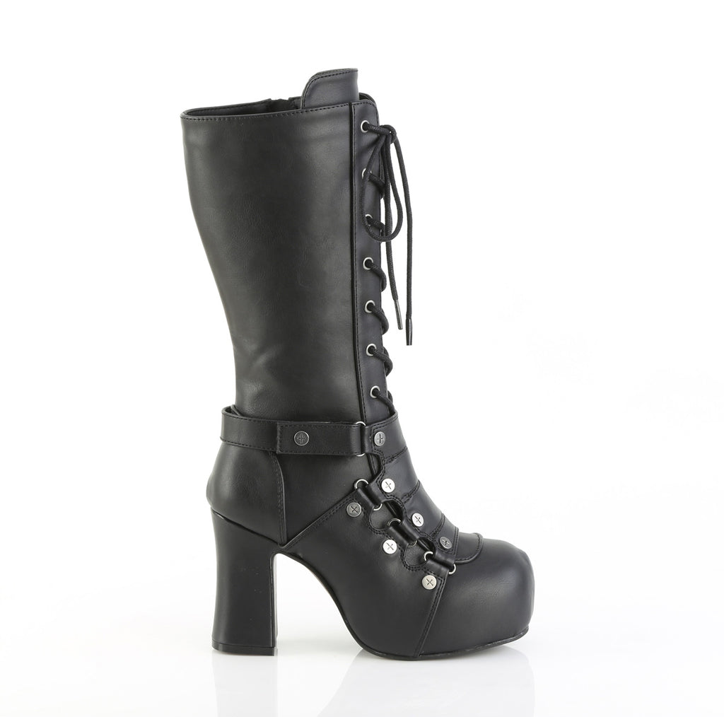 DEMONIA GOTHIKA-152 - Black Vegan Leather Boots