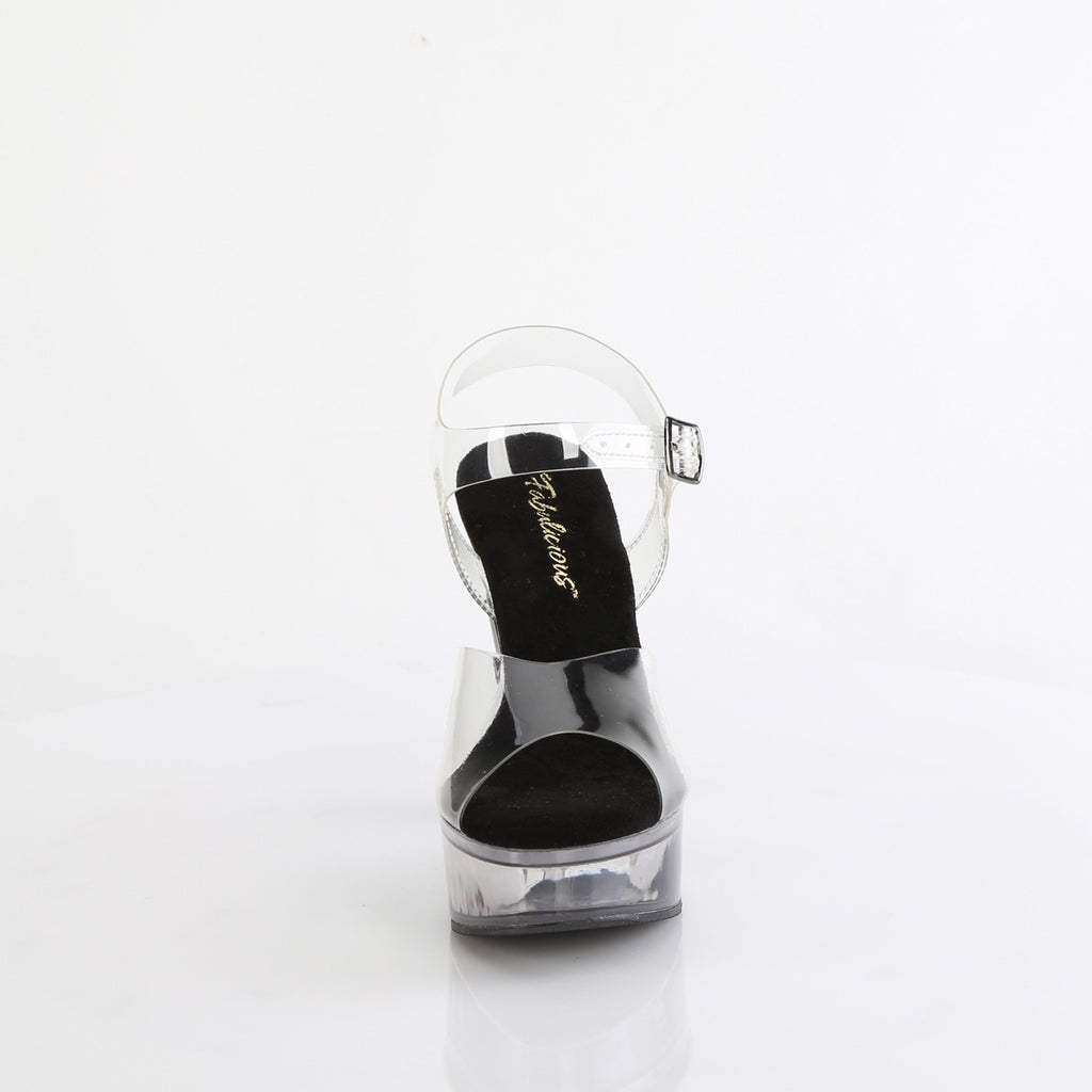 MARTINI-508 - Clear-Black/Smoke Tinted Heels