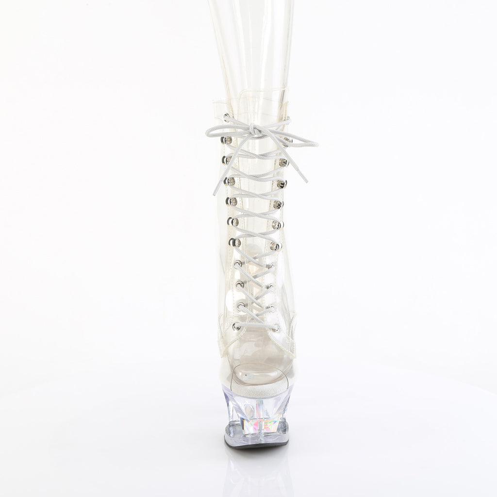 MOON-1021C-DIA - Clear Crystal Prism Boots