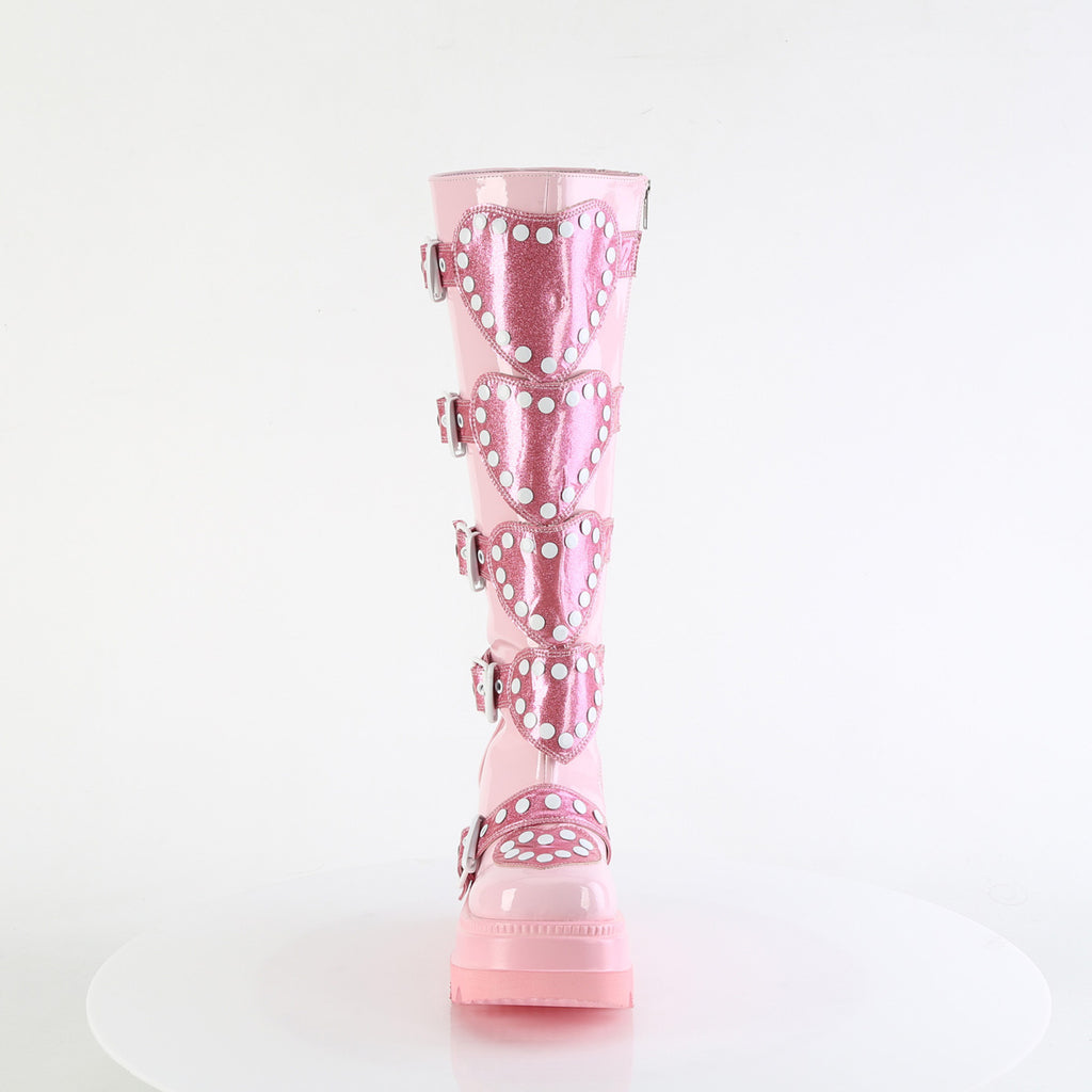 SHAKER-210 - Baby Pink Patent Boots