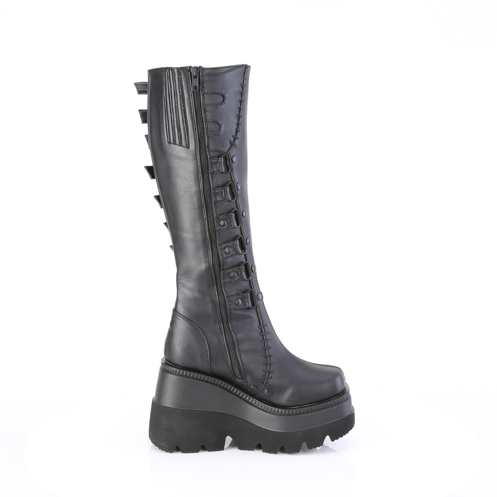 SHAKER-232 - Black Vegan Leather Boots
