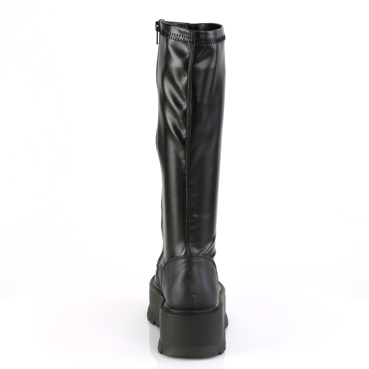SLACKER-200 - Black Vegan Leather Boots