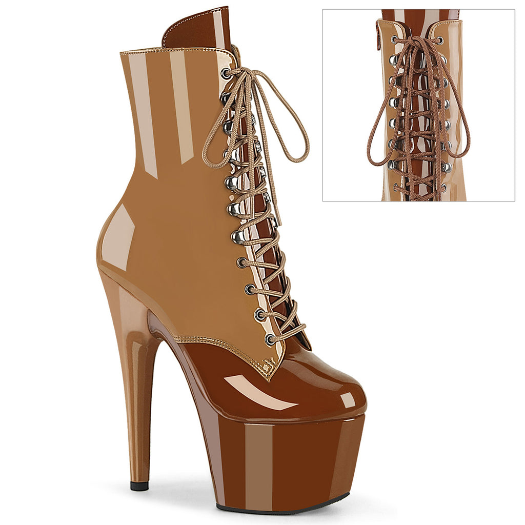 ADORE-1020DC - Toffee-Caramel Patent Boots