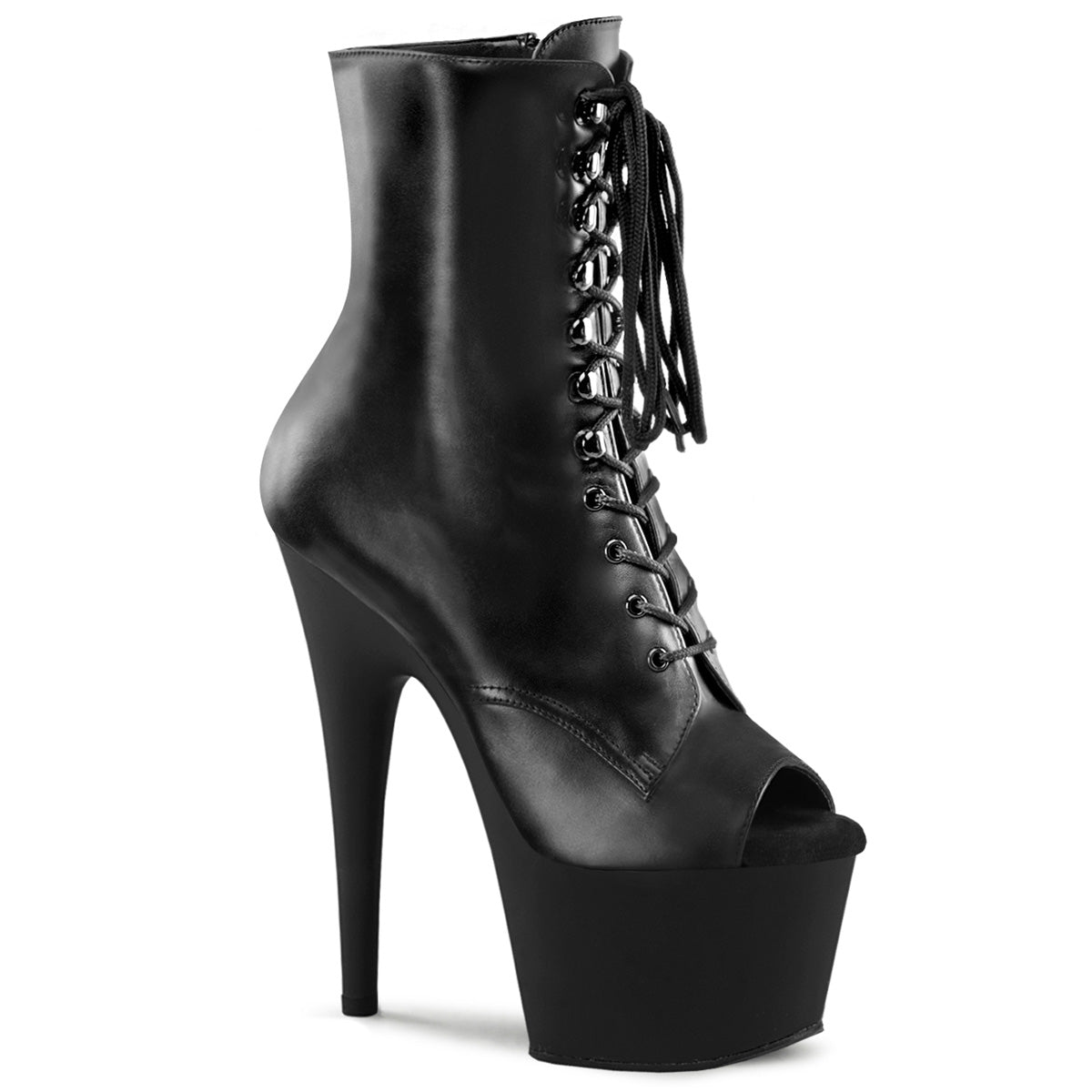ADORE-1021 - Black Leather Ankle Boots