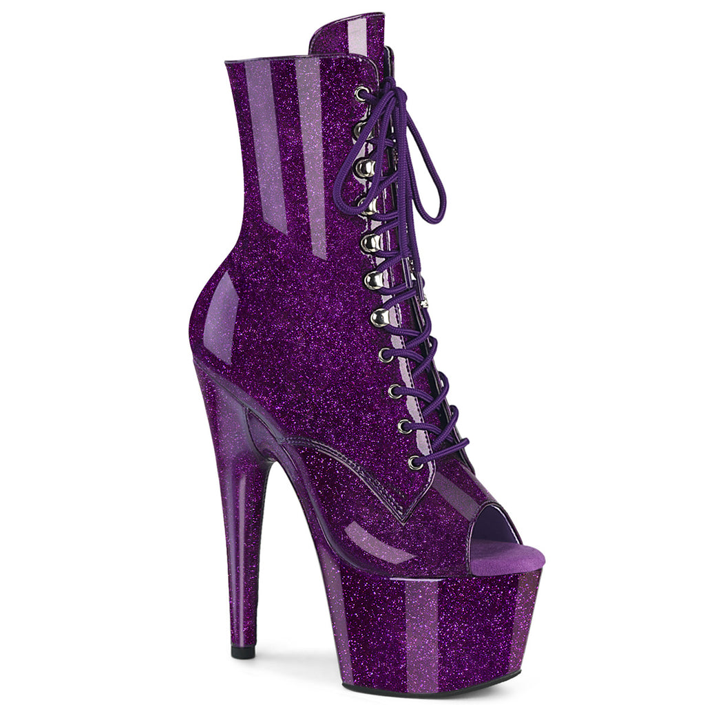 ADORE-1021GP - Purple Glitter Patent Boots