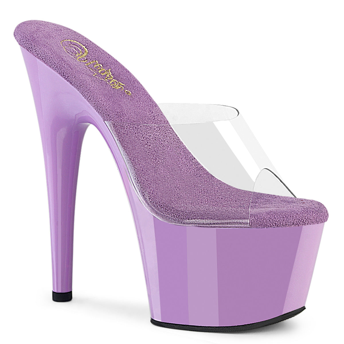 PLEASER ADORE-701 - Clear/Lavender Slides Heels
