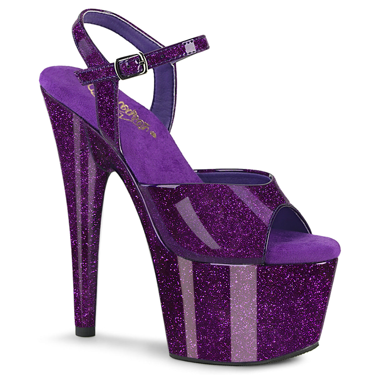 PLEASER ADORE-709GP - Purple Glitter Patent Heels