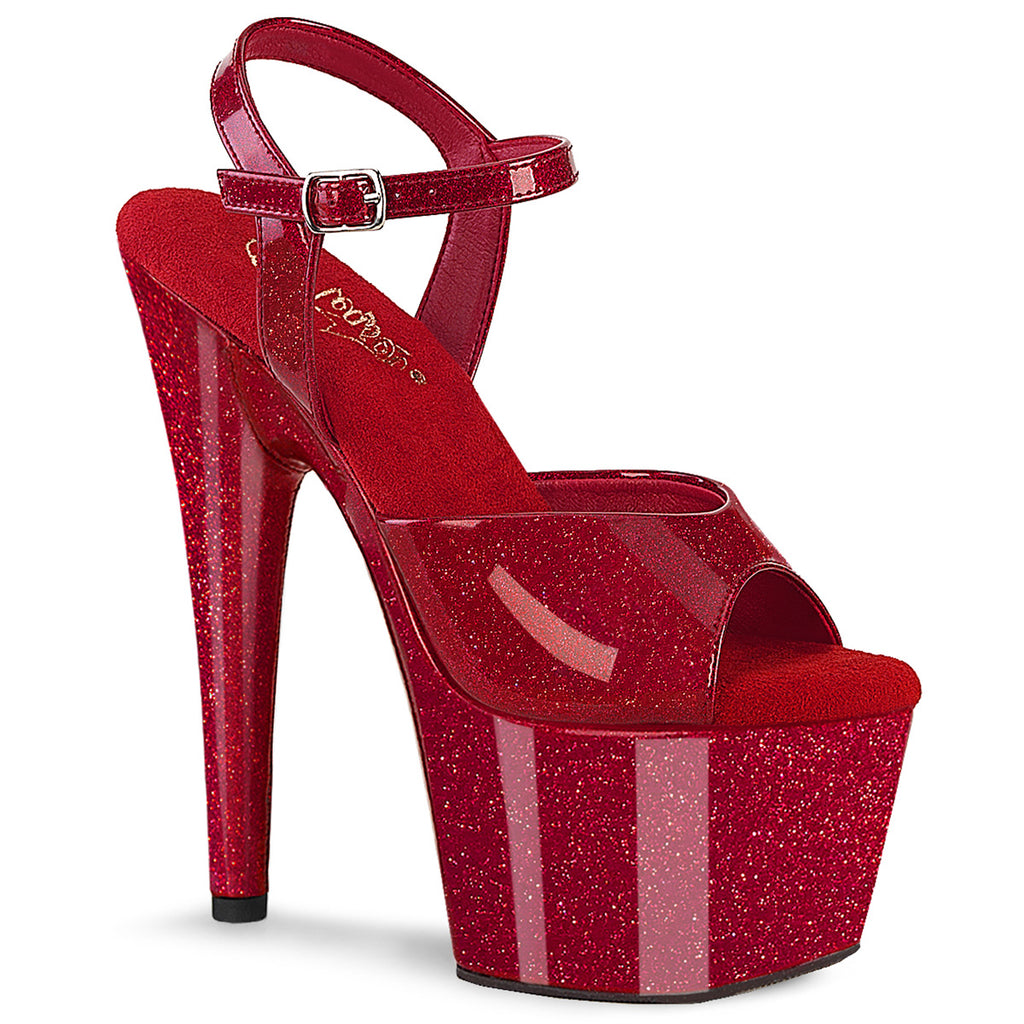 ADORE-709GP - Ruby Red Glitter Patent Heels