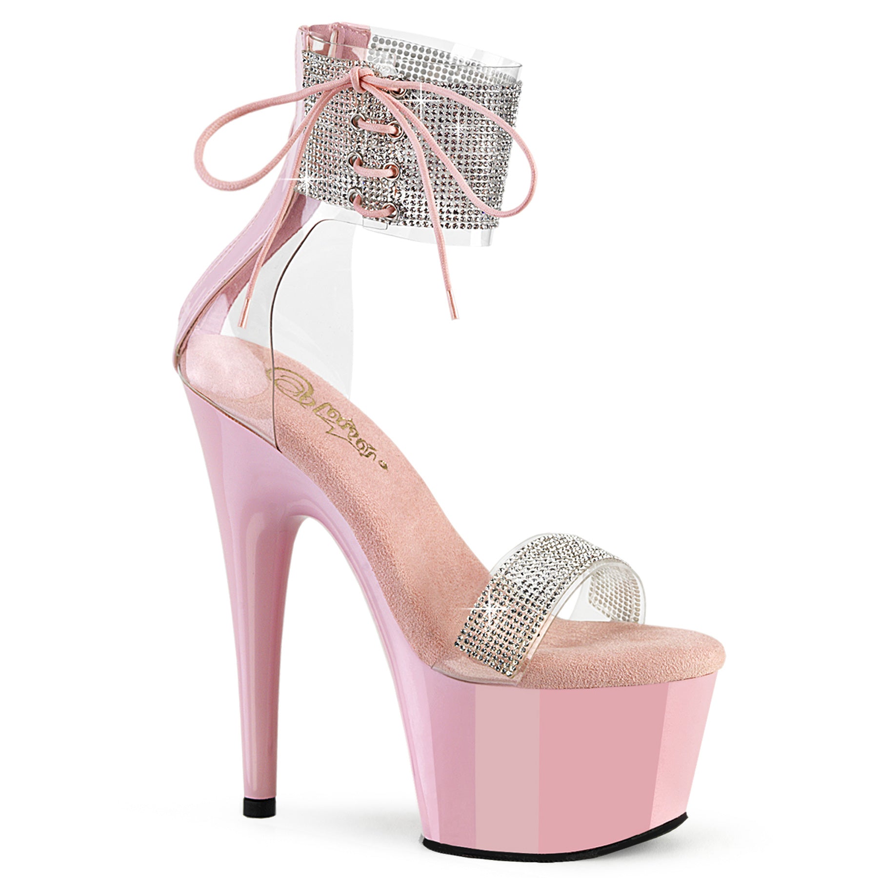 ADORE-727RS - Clear-Baby Pink/Baby Pink Heels