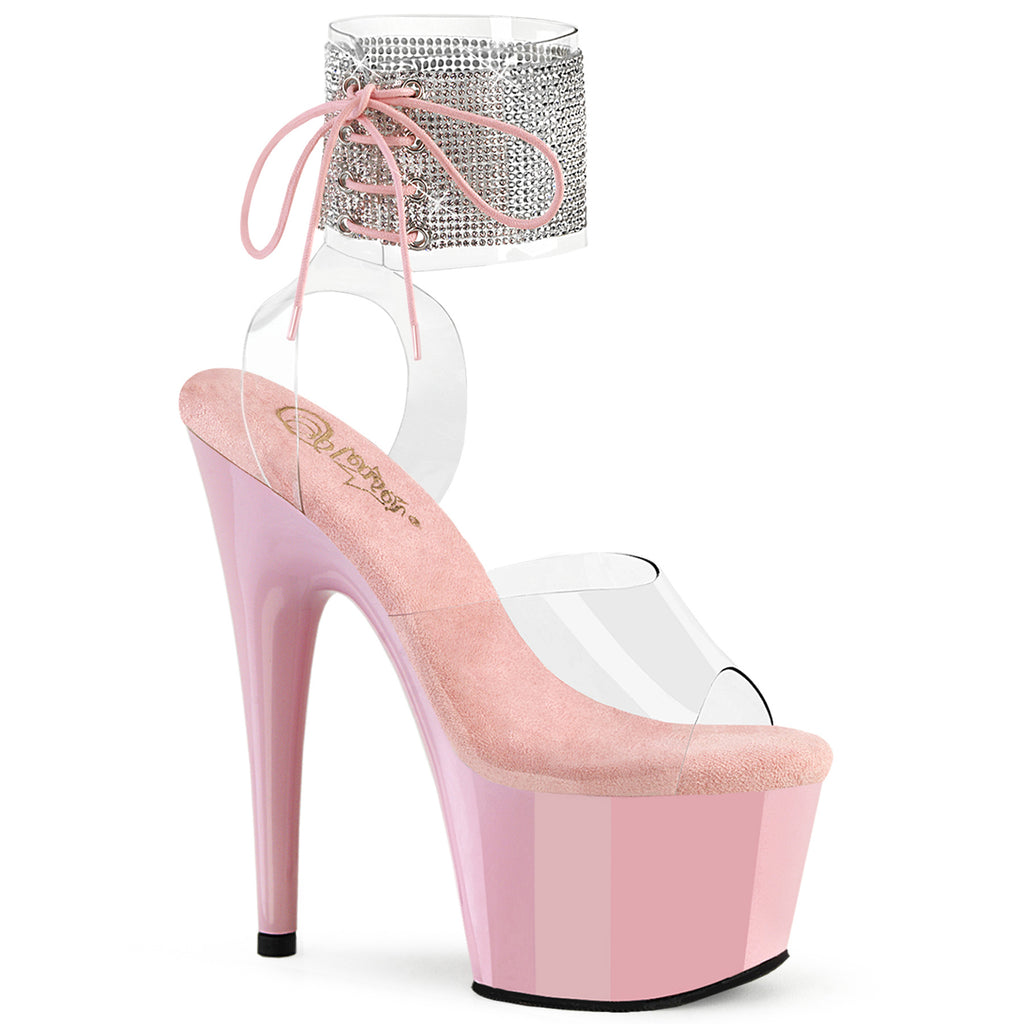ADORE-791-2RS - Clear/Baby Pink Heels