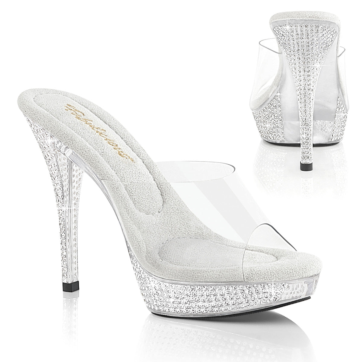 FABULICIOUS ATHENA-501 - Clear/Clear Heels