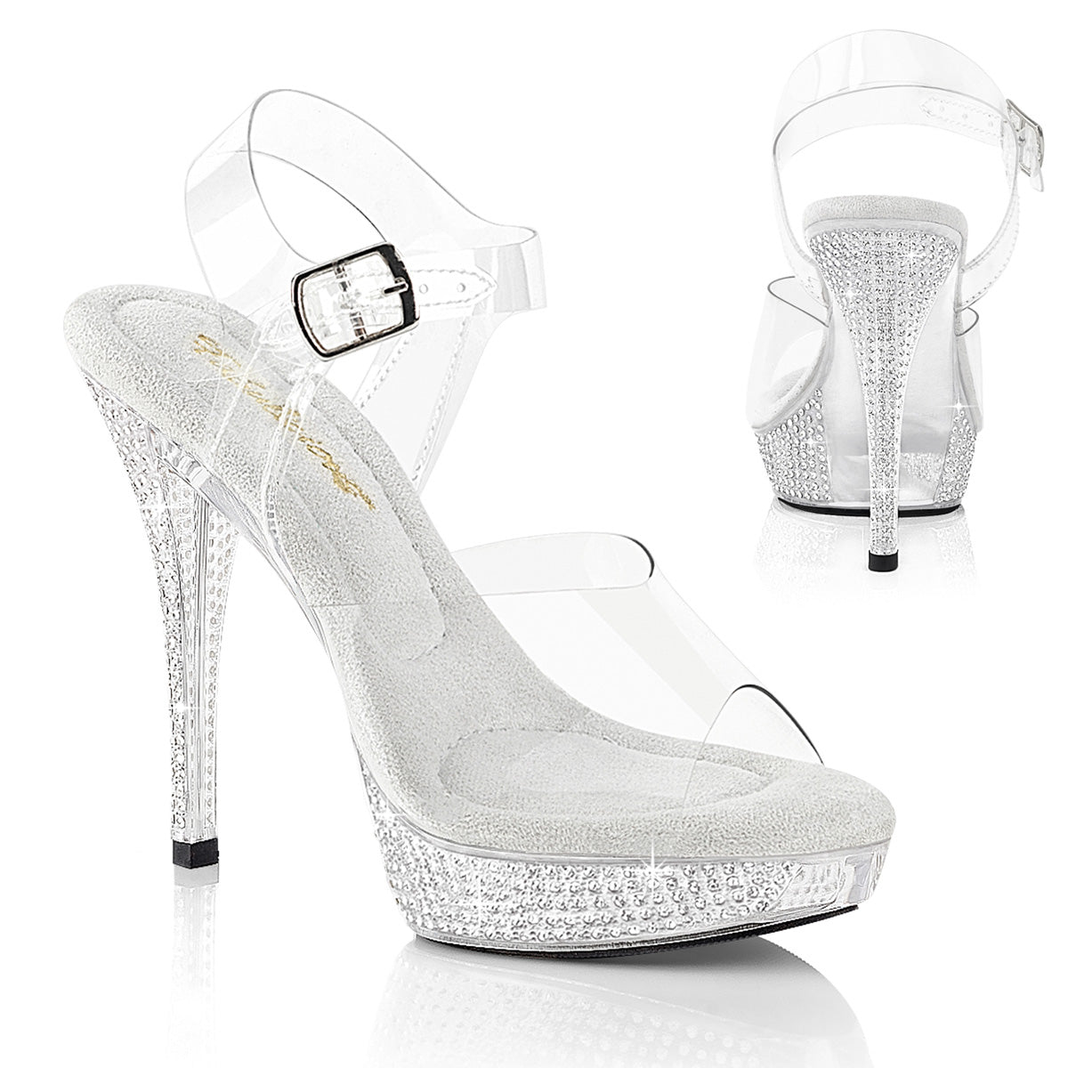 FABULICIOUS ATHENA-508 - Clear/Clear Heels