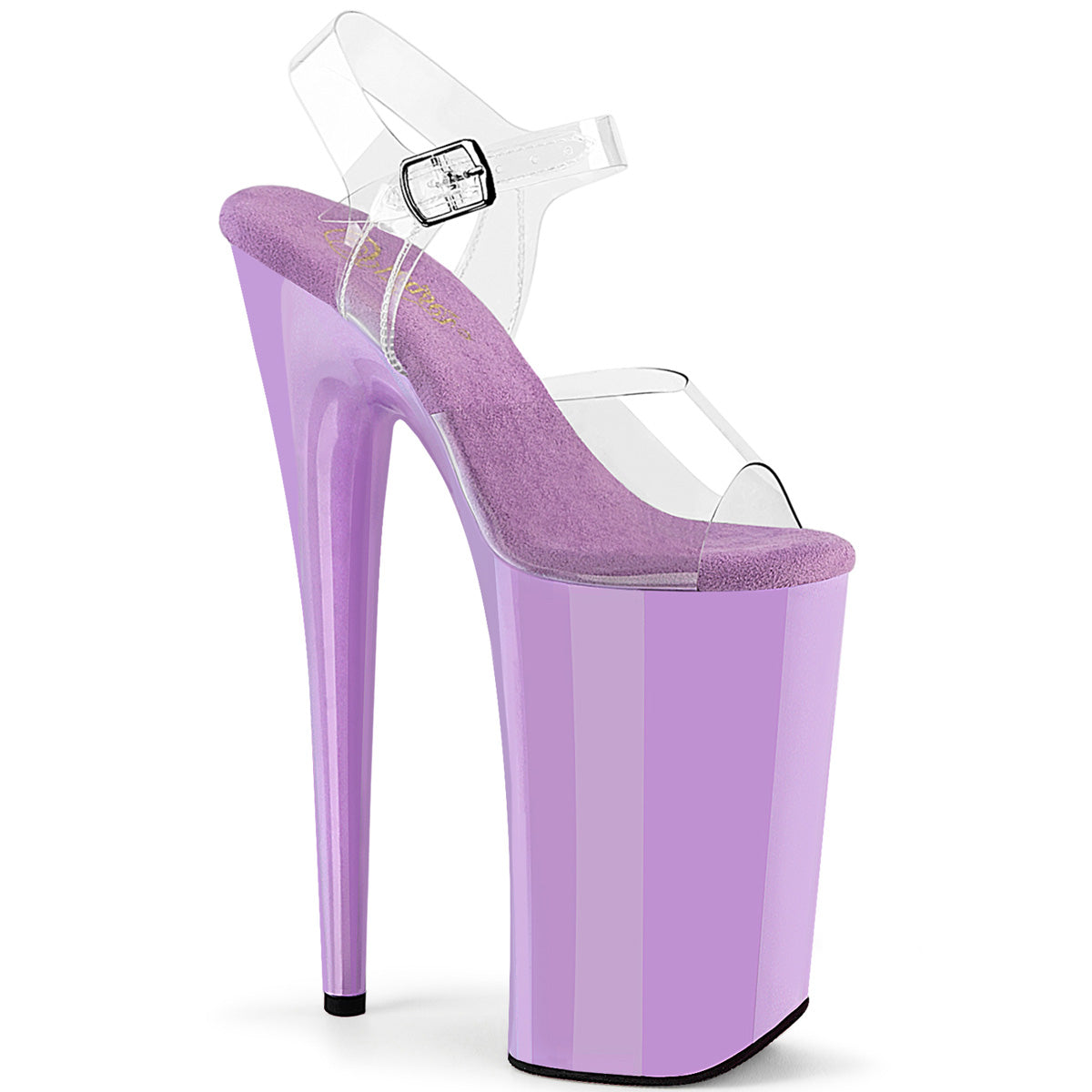 PLEASER BEYOND-008 - Clear/Lavender Heels - A Shoe Addiction Australia
