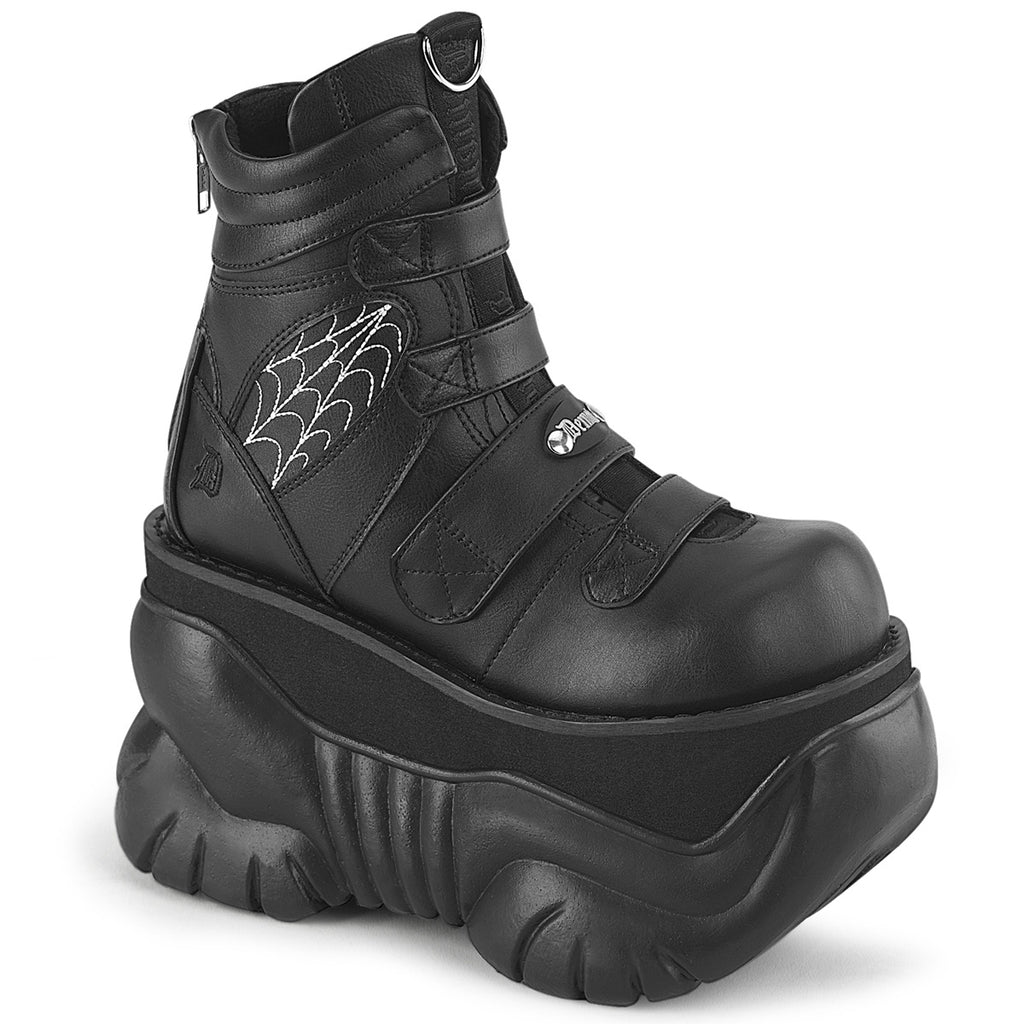 BOXER-70 - Black Vegan Leather Boots