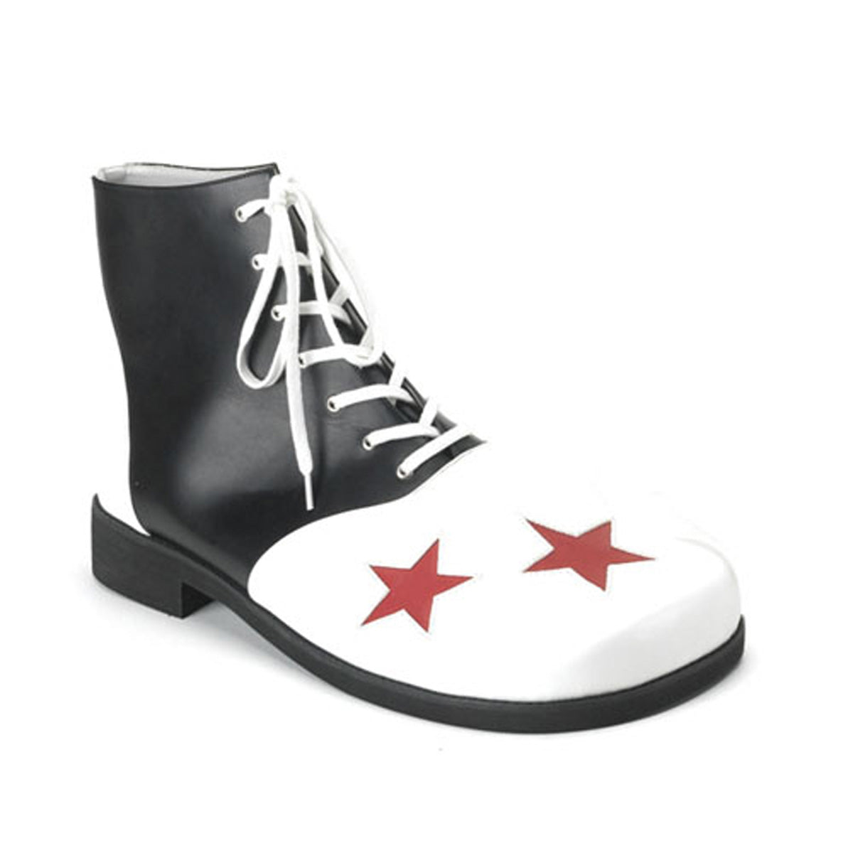 FUNTASMA CLOWN-02 - Black-White PU ONE SIZE Clown Costume Shoes