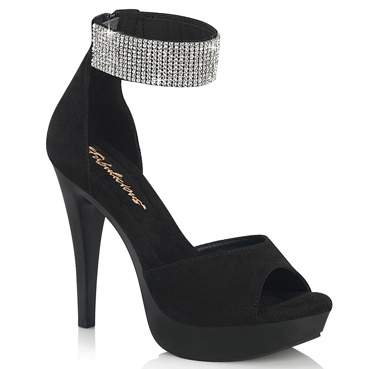 FABULICIOUS COCKTAIL-525 - Black Faux Suede/Black Matte Heels - A Shoe Addiction Australia