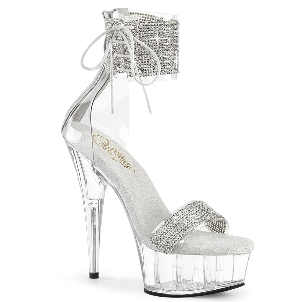 DELIGHT-627RS - Clear-Silver/Clear Heels