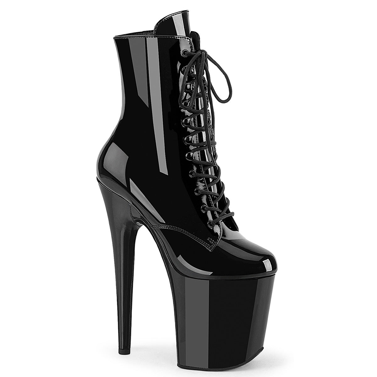 PLEASER FLAMINGO-1020WR - Black Patent Boots