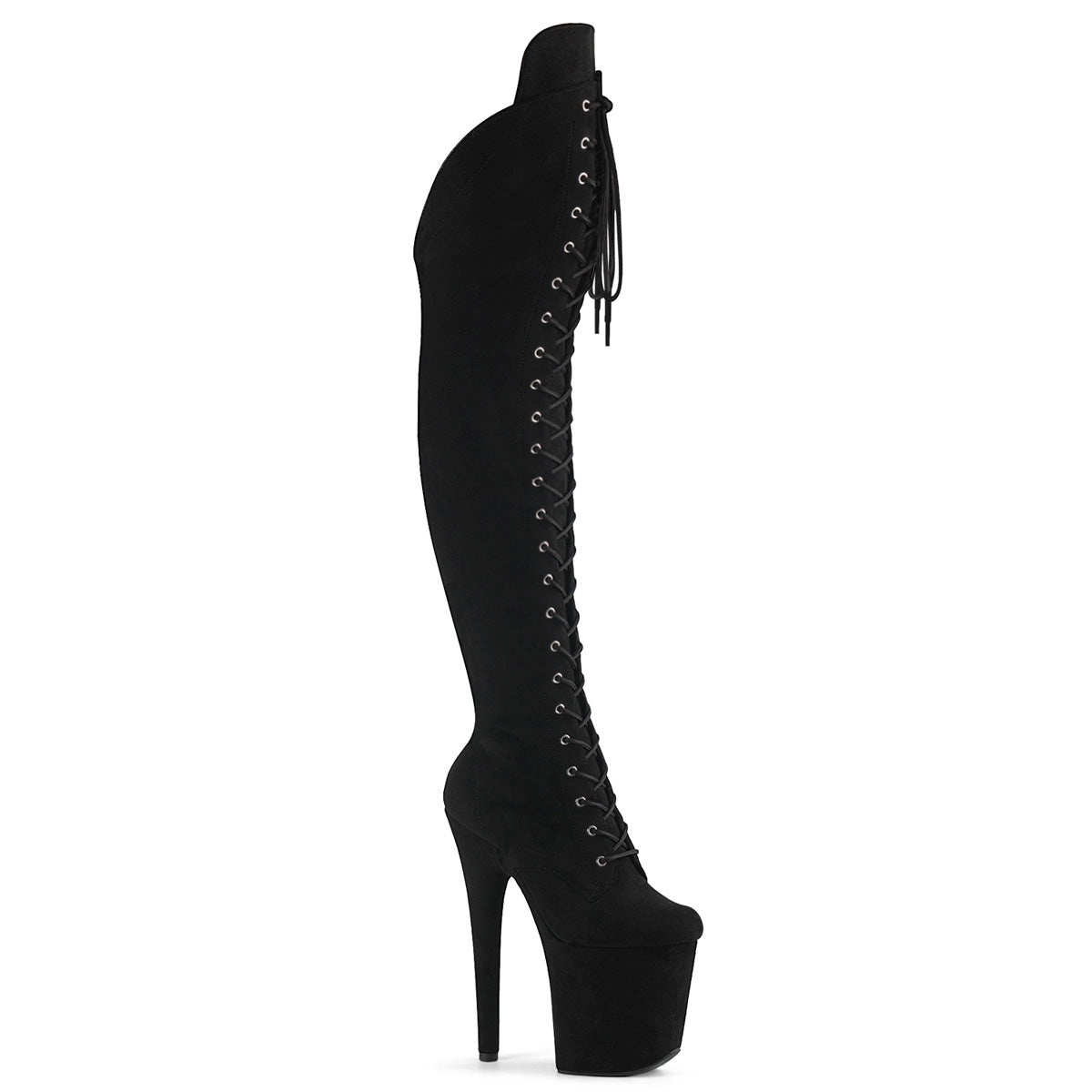 PLEASER FLAMINGO-3014FS - Black Faux Suede Boots