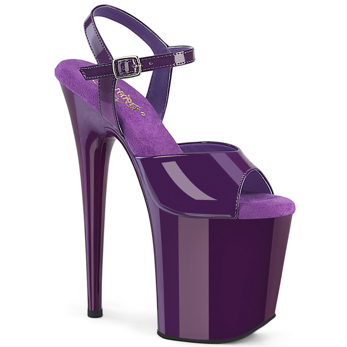PLEASER FLAMINGO-809 - Purple Patent/Purple Heels - A Shoe Addiction Australia
