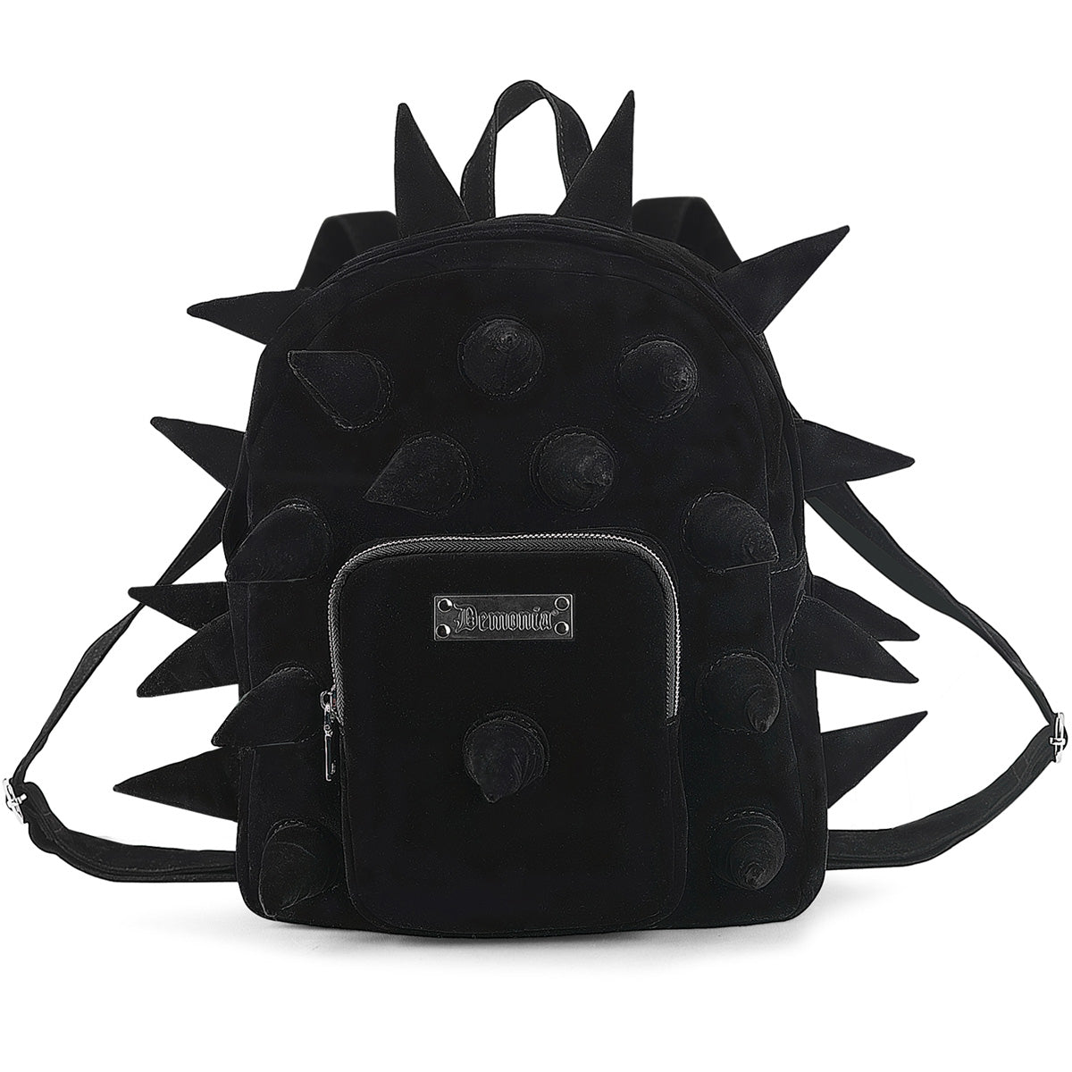 DEMONIA HB-113 - Black Velvet Spiked Goth Backpack